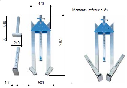 SMIR - Montant plie portiques fixe